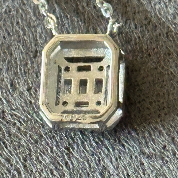 925 Silver and Moissanite Necklace and Earring Set - Picture 6 of 7